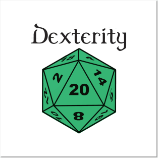 Dexterity Stat D20 Posters and Art